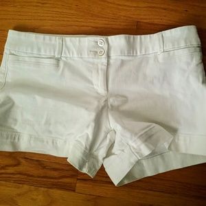 White denim shorts